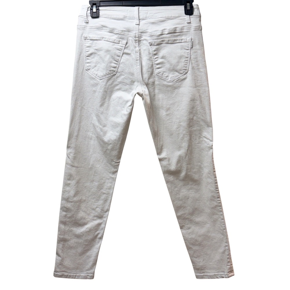 Nature‎ White Distressed Skinny Jeans Size 30 Stretch Denim Mid Rise Ankle